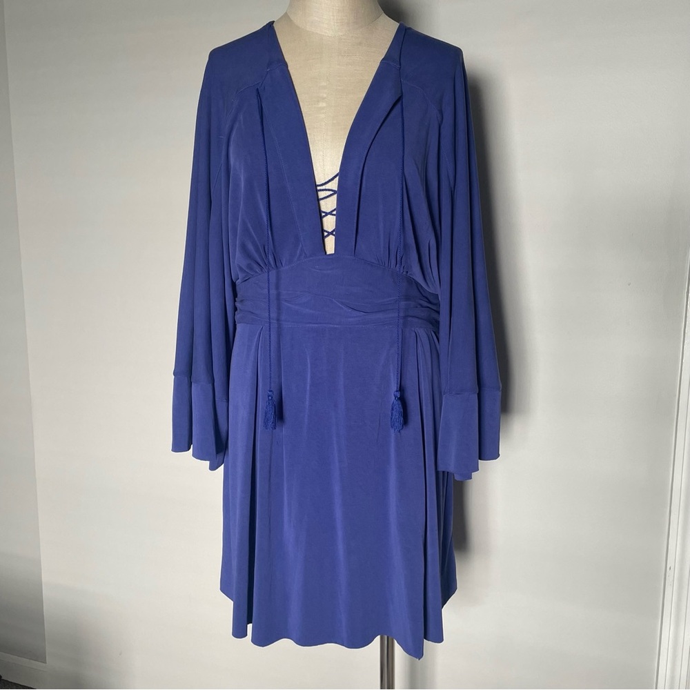 Free People blue kimono sleeve dress